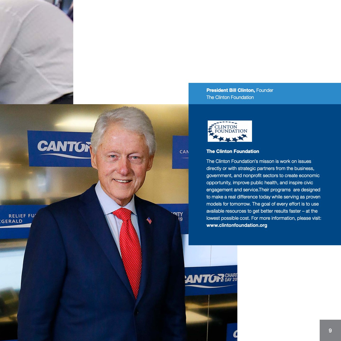 Cantor Fitzgerald Charity Day program, spread 3