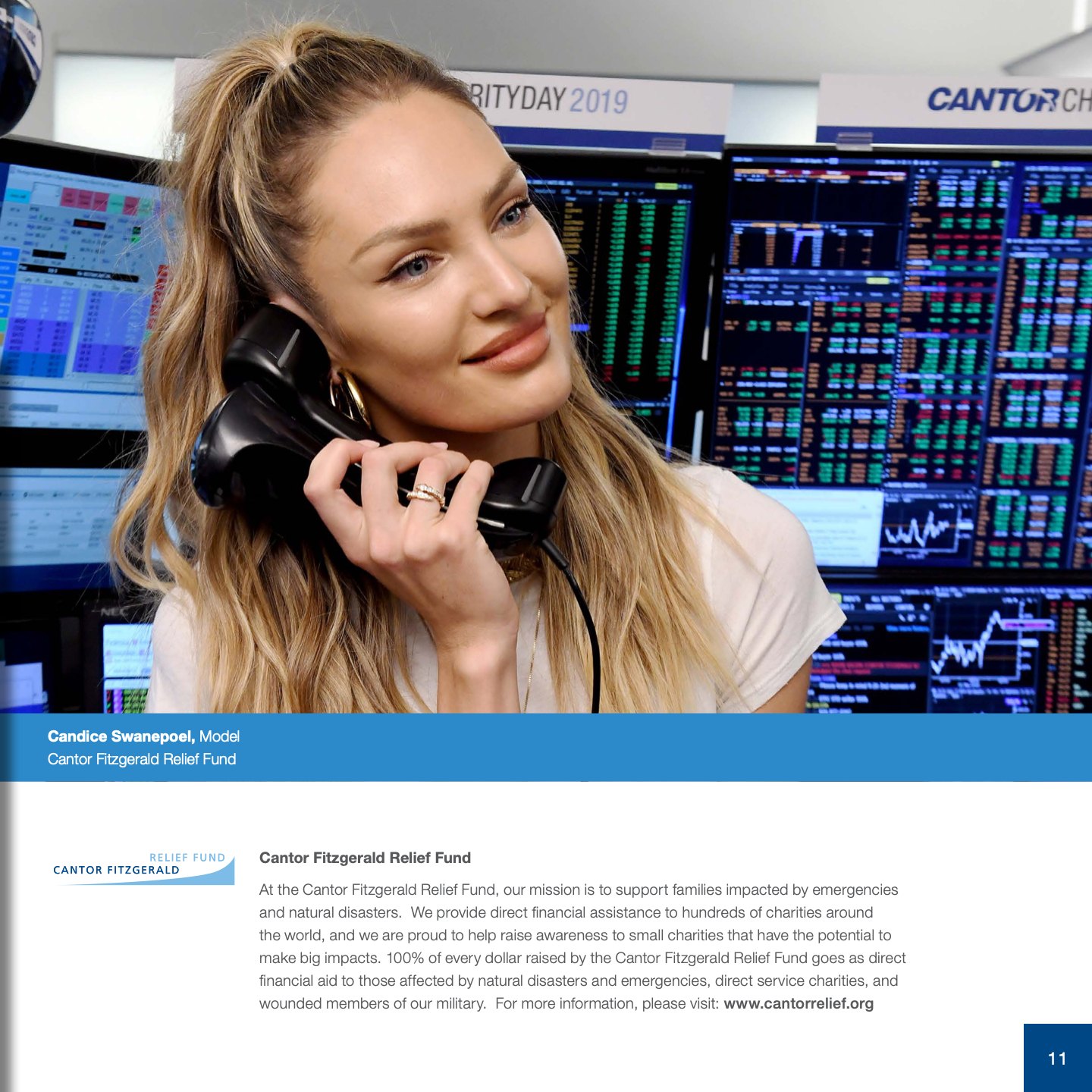 Cantor Fitzgerald Charity Day program, spread 4